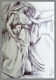Biro drawing of Angel of Death Sculpture