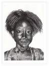 Biro drawing African School Girl