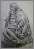 Neue Wache by Kathe Kollwitz biro drawing Berlin